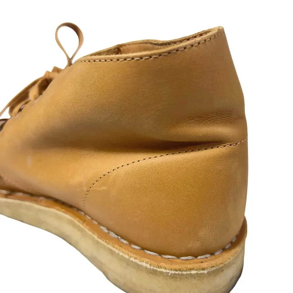Men's Tan Leather Chukka Boots - Classic Lace-Up